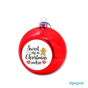[]personalised custom ball christmas red cookie